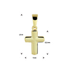 Hanger kruis 14k geelgoud