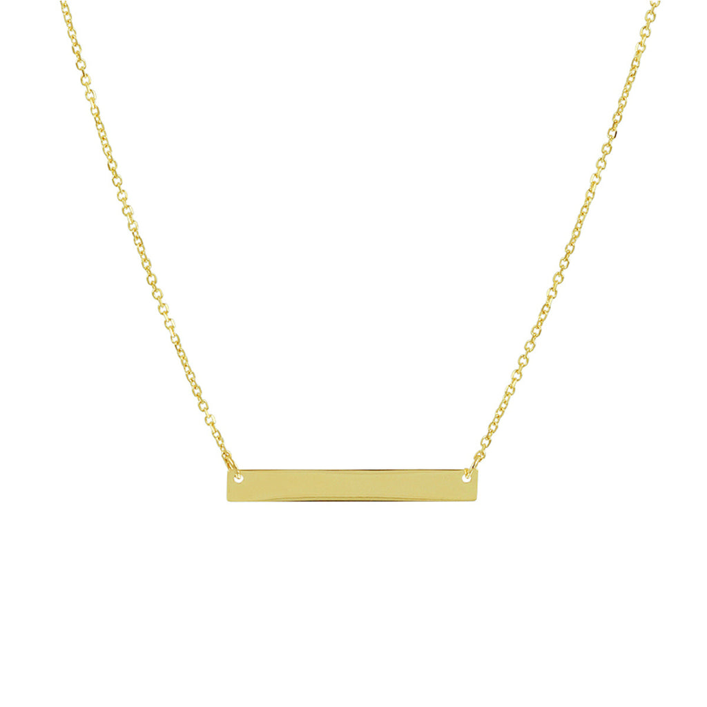 Graveercollier plaat 3,5 mm 42 - 45 cm 14k geelgoud