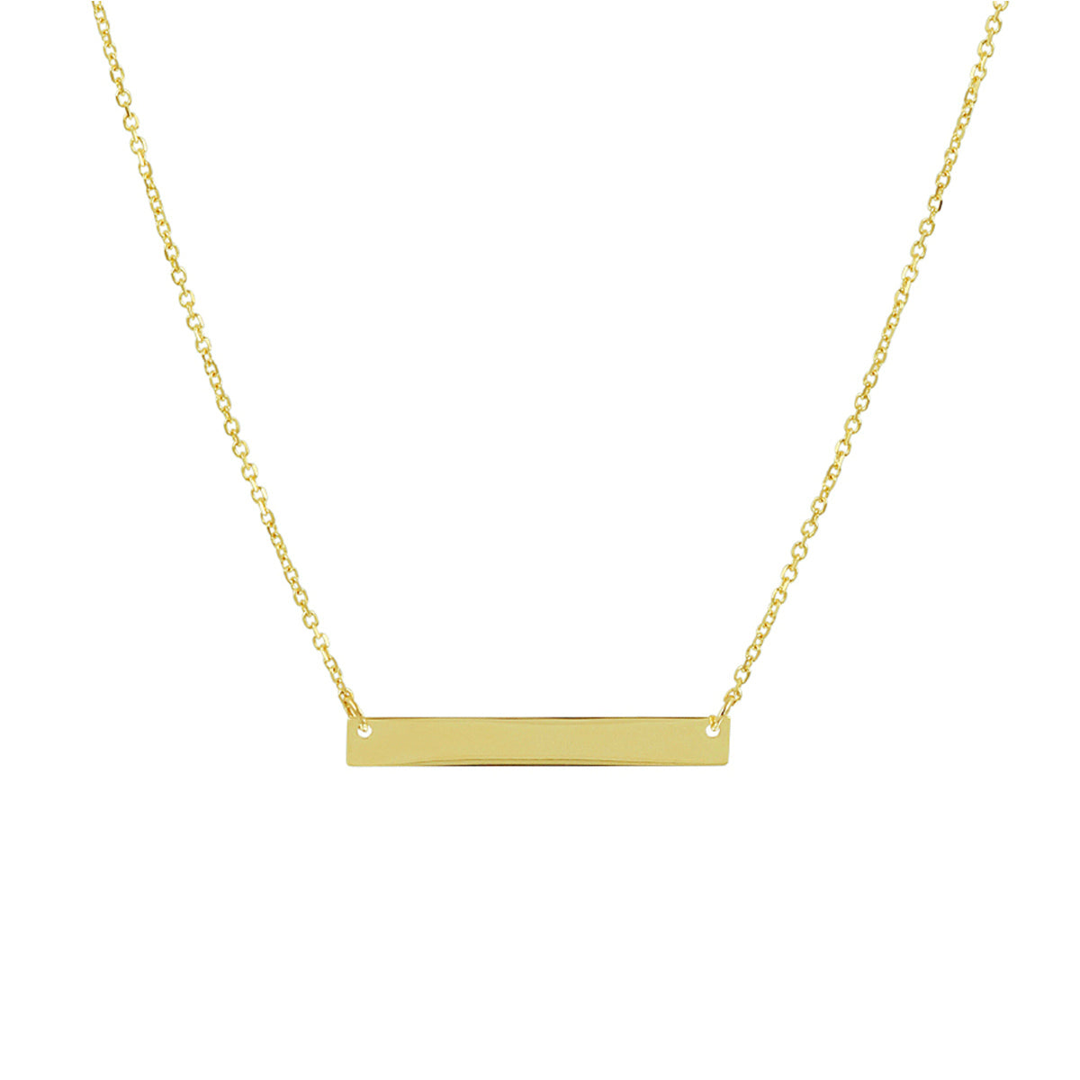 Graveercollier plaat 3,5 mm 42 - 45 cm 14k geelgoud