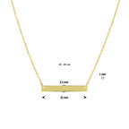 Graveercollier plaat 3,5 mm 42 - 45 cm 14k geelgoud