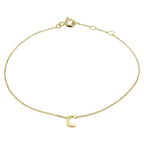 Armband letter 16,5 - 17,5 - 18,5 cm 14k geelgoud