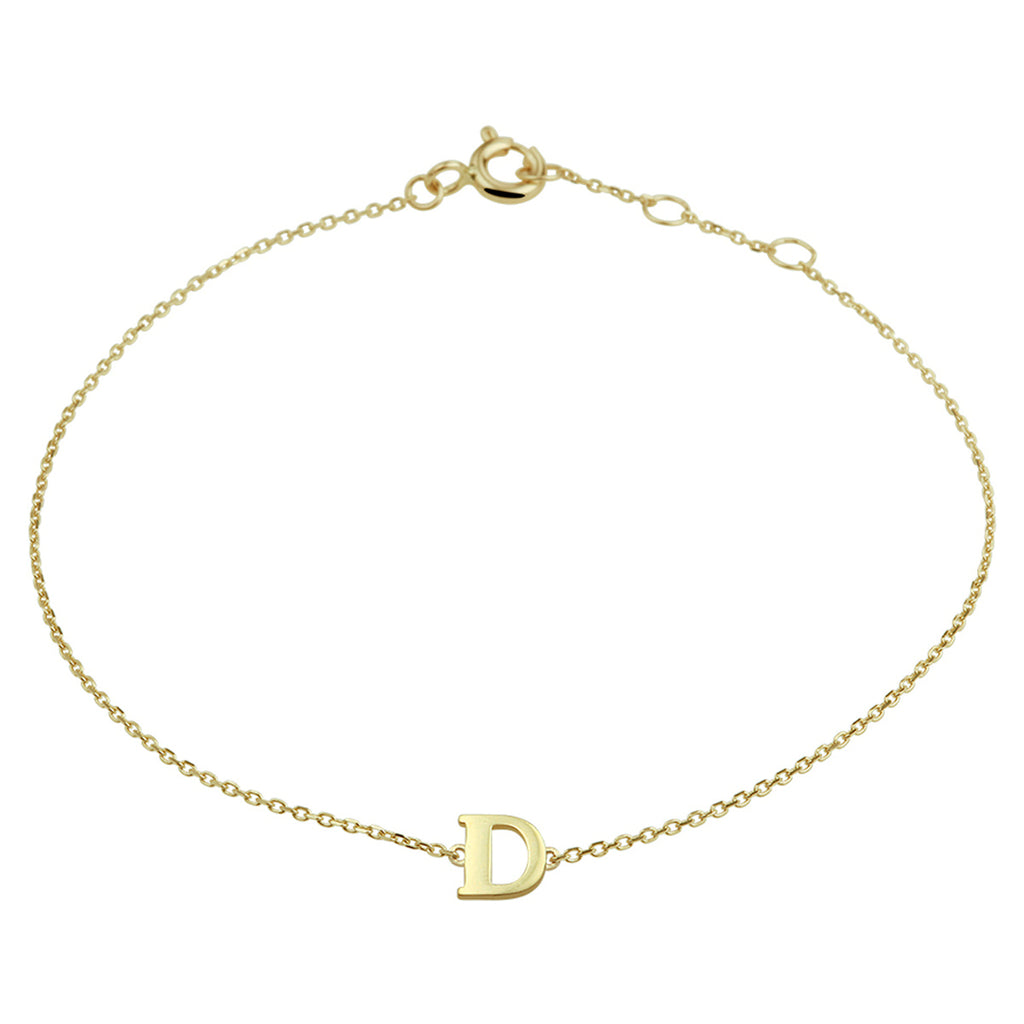 Armband letter 16,5 - 17,5 - 18,5 cm 14k geelgoud