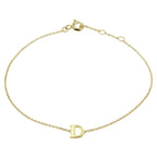 Armband letter 16,5 - 17,5 - 18,5 cm 14k geelgoud