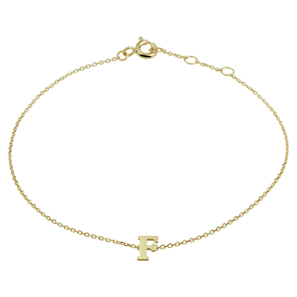 Armband letter 16,5 - 17,5 - 18,5 cm 14k geelgoud