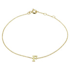 Armband letter 16,5 - 17,5 - 18,5 cm 14k geelgoud