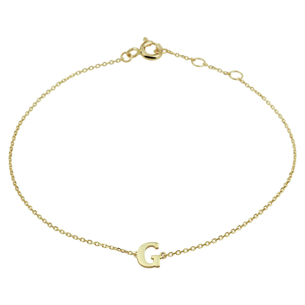 Armband letter 16,5 - 17,5 - 18,5 cm 14k geelgoud