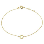 Armband letter 16,5 - 17,5 - 18,5 cm 14k geelgoud