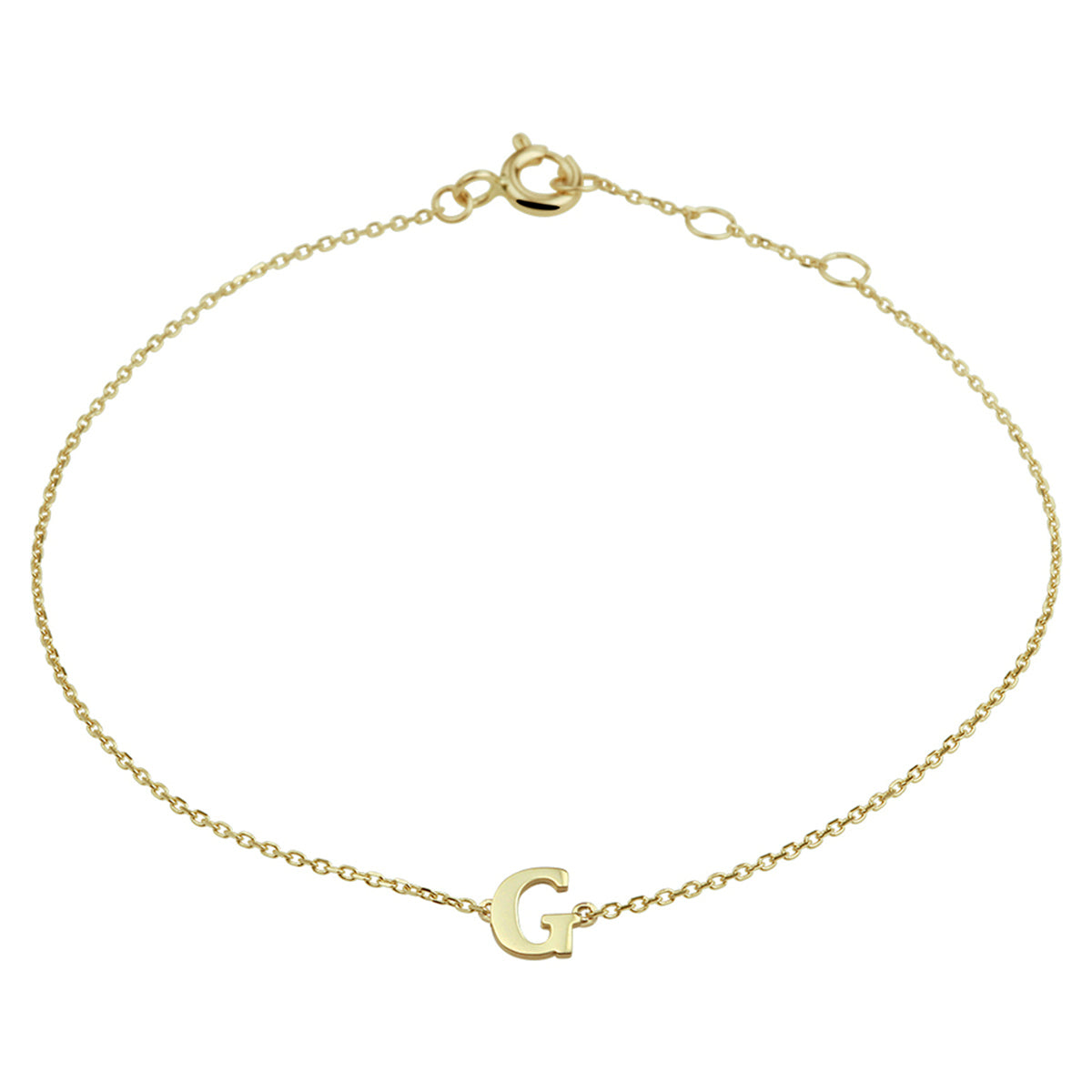 Armband letter 16,5 - 17,5 - 18,5 cm 14k geelgoud