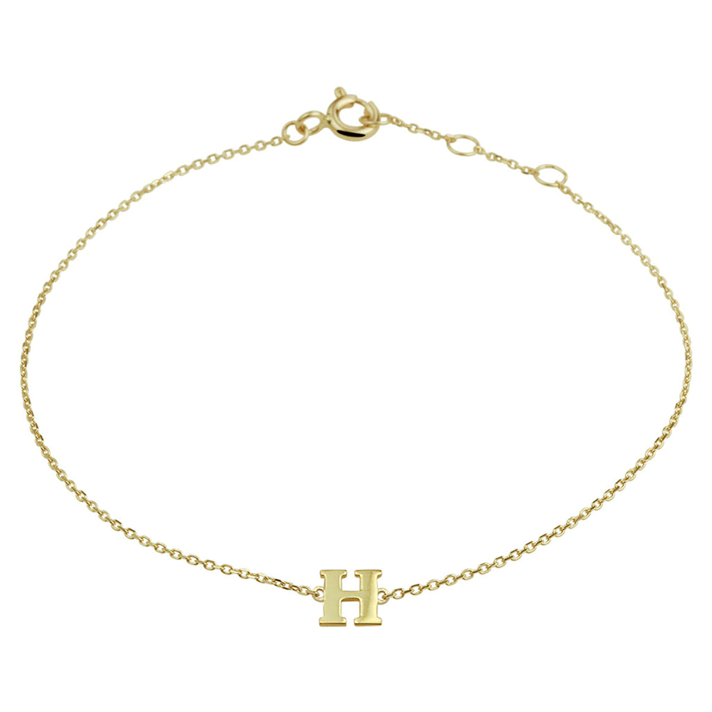 Armband letter 16,5 - 17,5 - 18,5 cm 14k geelgoud