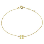 Armband letter 16,5 - 17,5 - 18,5 cm 14k geelgoud