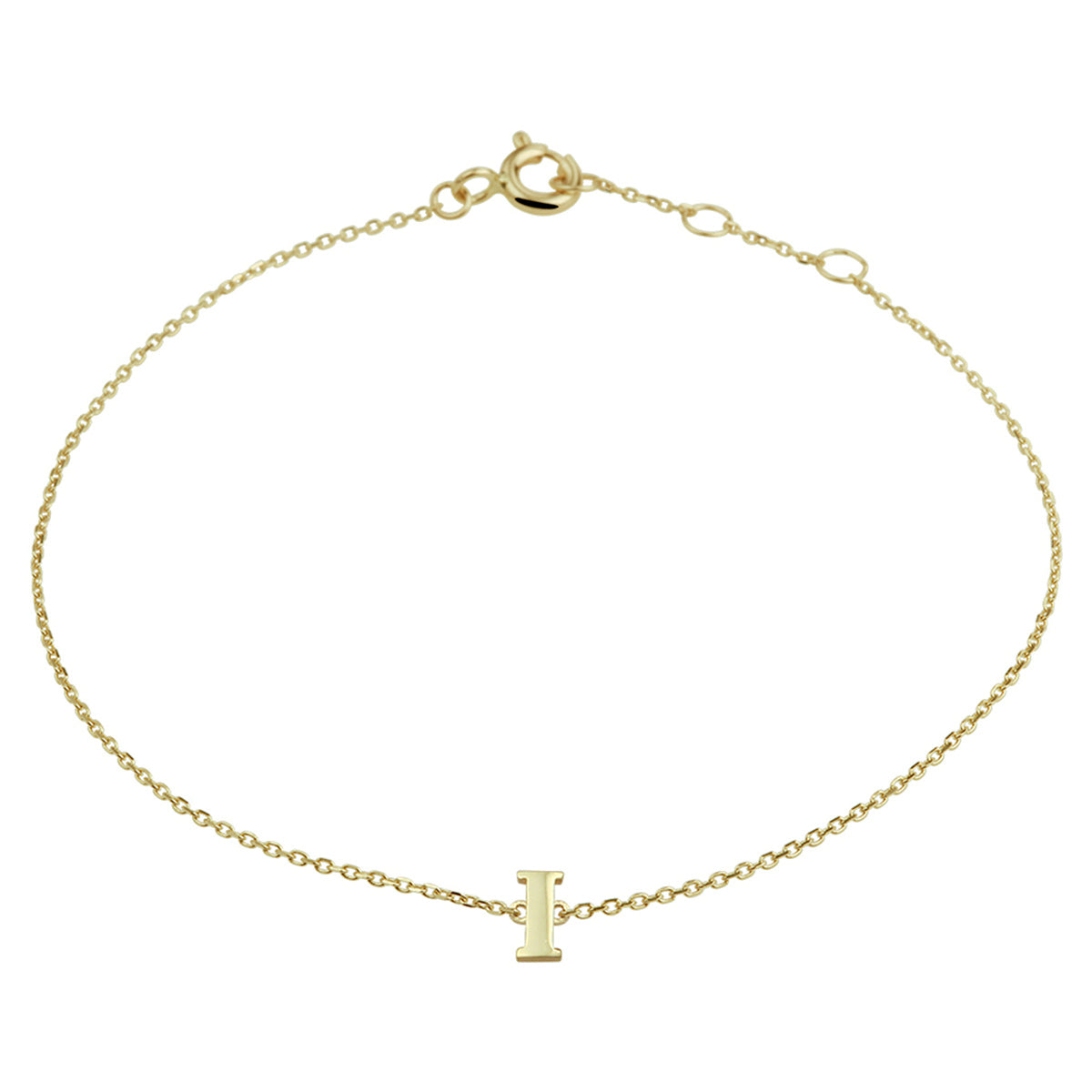 Armband letter 16,5 - 17,5 - 18,5 cm 14k geelgoud