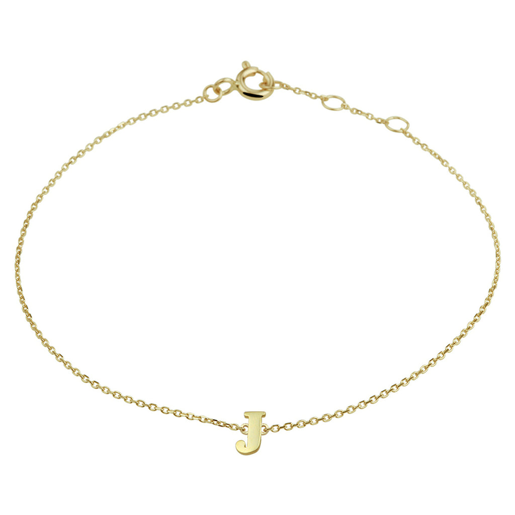 Armband letter 16,5 - 17,5 - 18,5 cm 14k geelgoud