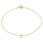 Armband letter 16,5 - 17,5 - 18,5 cm 14k geelgoud