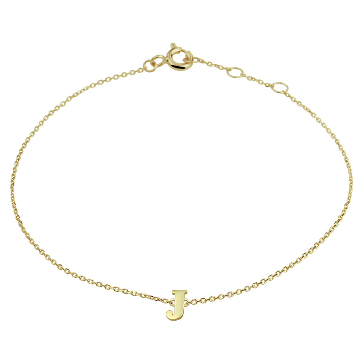 Armband letter 16,5 - 17,5 - 18,5 cm 14k geelgoud