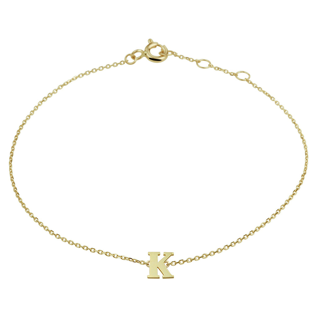 Armband letter 16,5 - 17,5 - 18,5 cm 14k geelgoud