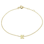 Armband letter 16,5 - 17,5 - 18,5 cm 14k geelgoud