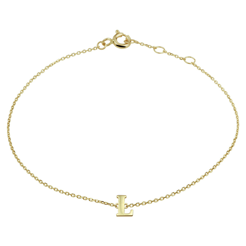 Armband letter 16,5 - 17,5 - 18,5 cm 14k geelgoud