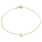 Armband letter 16,5 - 17,5 - 18,5 cm 14k geelgoud