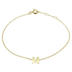 Armband letter 16,5 - 17,5 - 18,5 cm 14k geelgoud