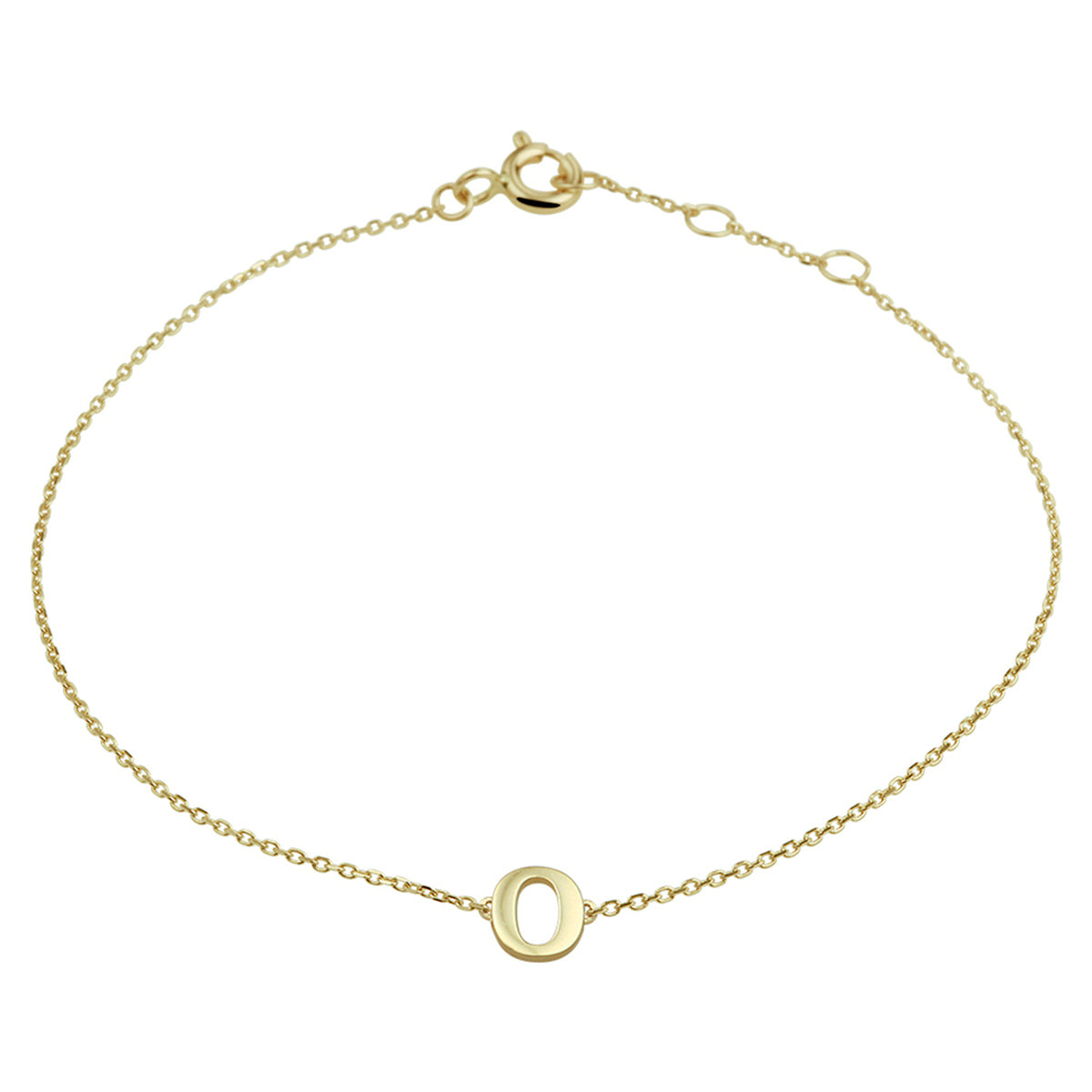 Armband letter 16,5 - 17,5 - 18,5 cm 14k geelgoud