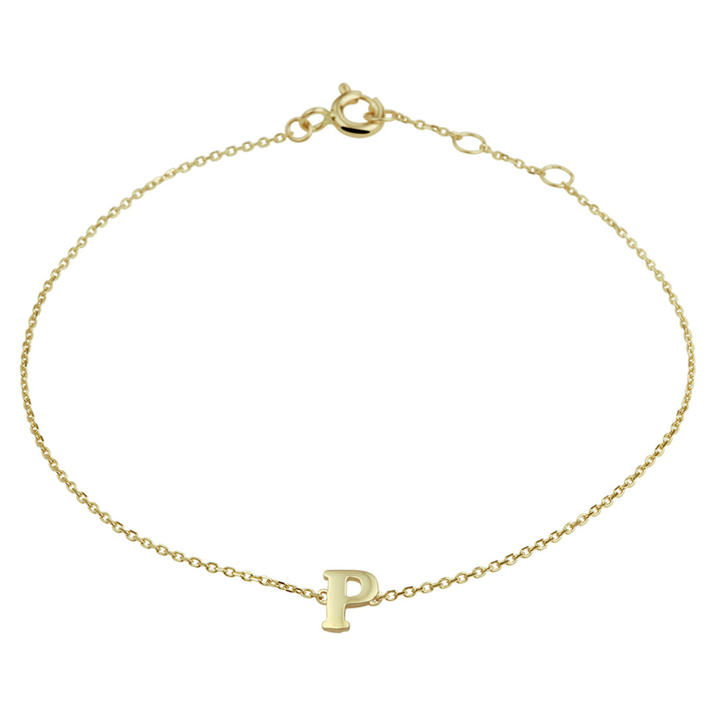 Armband letter 16,5 - 17,5 - 18,5 cm 14k geelgoud