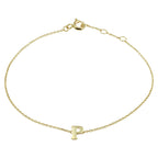 Armband letter 16,5 - 17,5 - 18,5 cm 14k geelgoud