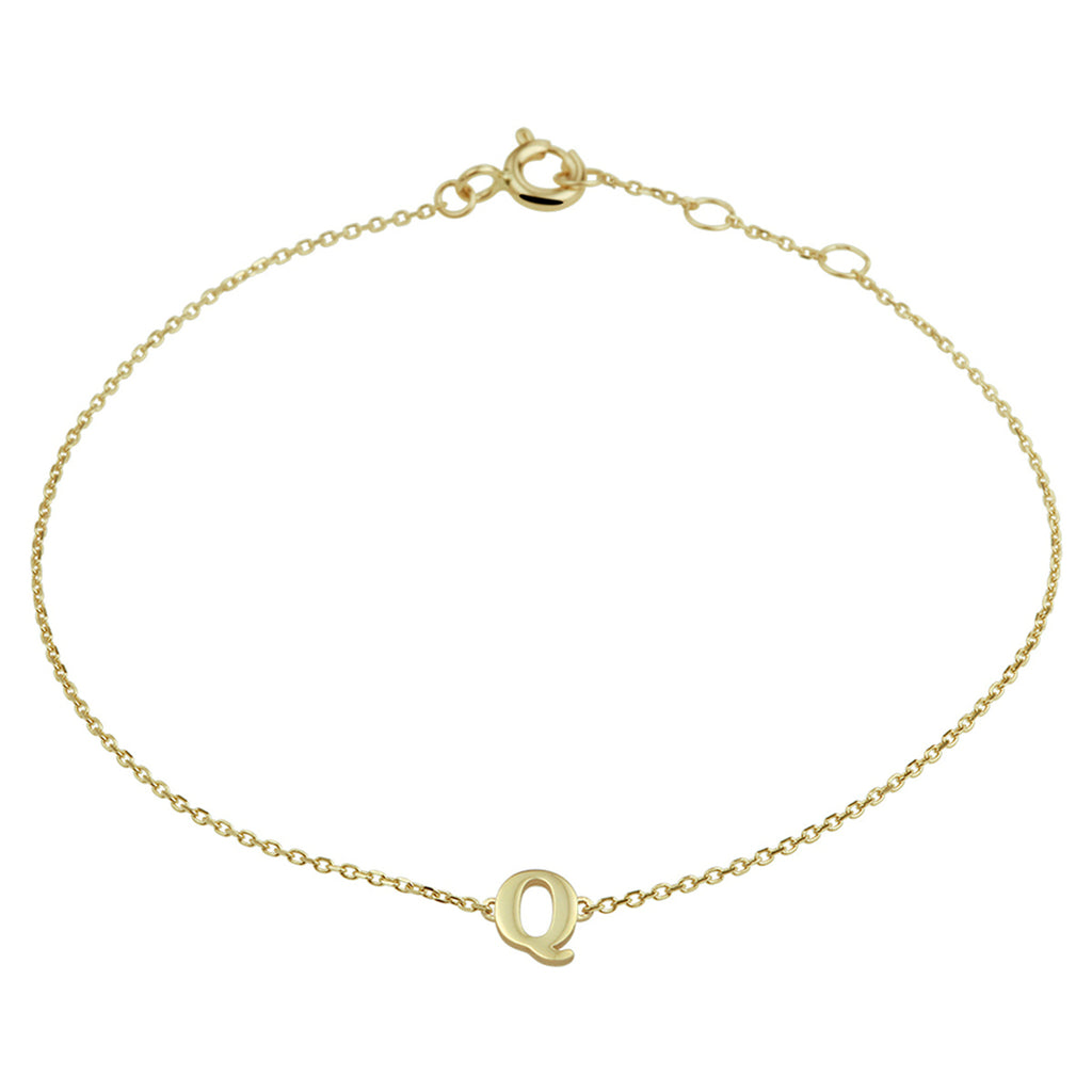 Armband letter 16,5 - 17,5 - 18,5 cm 14k geelgoud