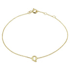 Armband letter 16,5 - 17,5 - 18,5 cm 14k geelgoud