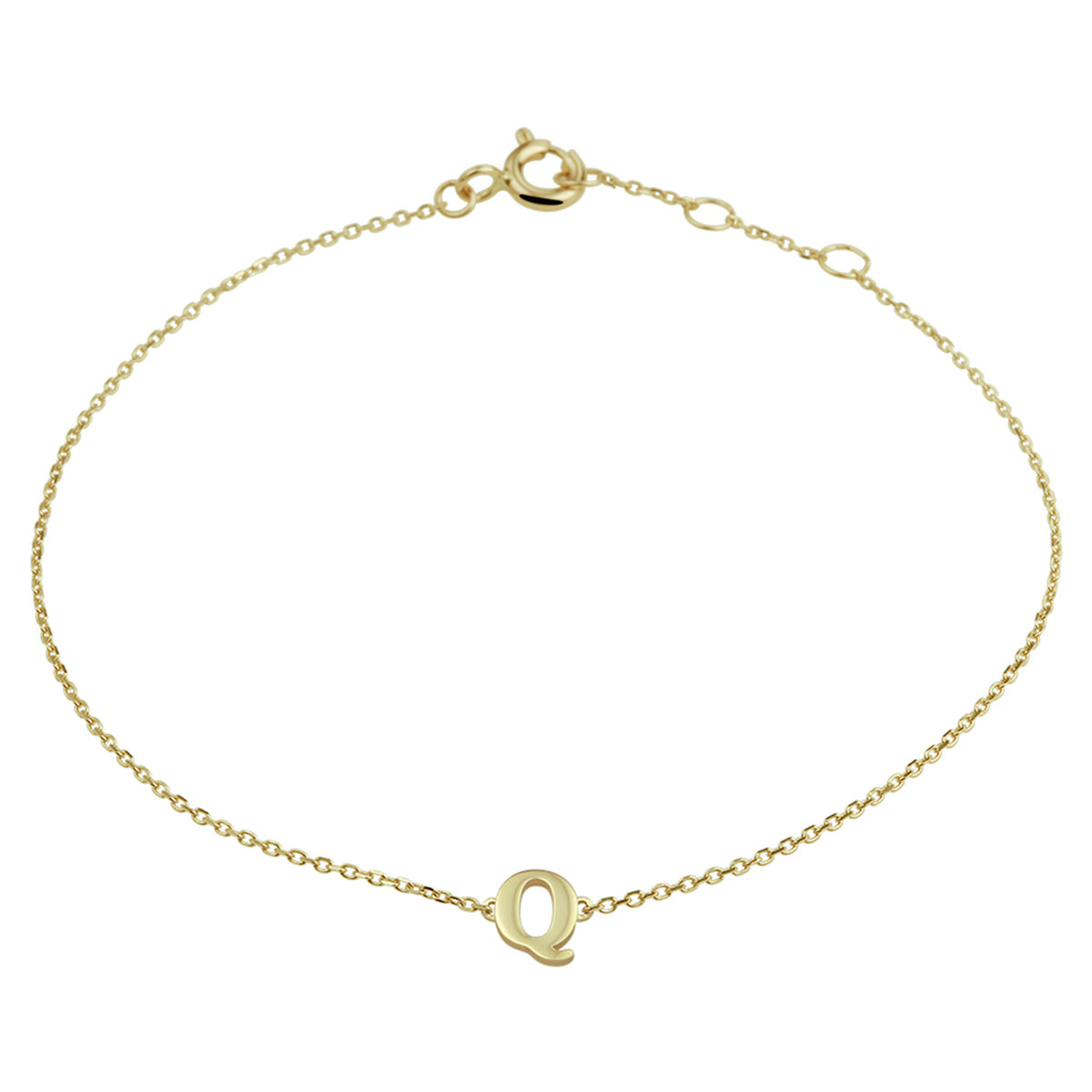 Armband letter 16,5 - 17,5 - 18,5 cm 14k geelgoud