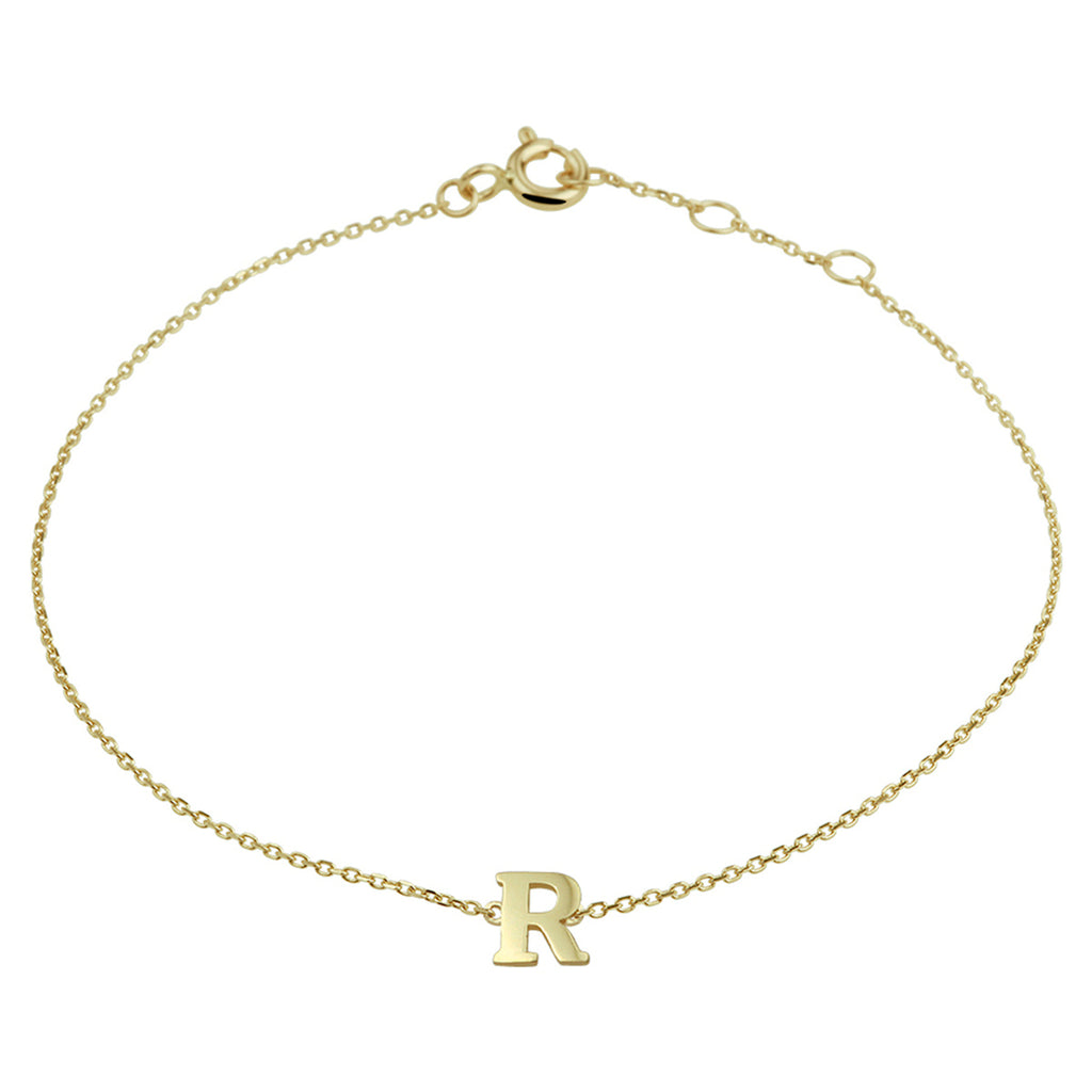 Armband letter 16,5 - 17,5 - 18,5 cm 14k geelgoud