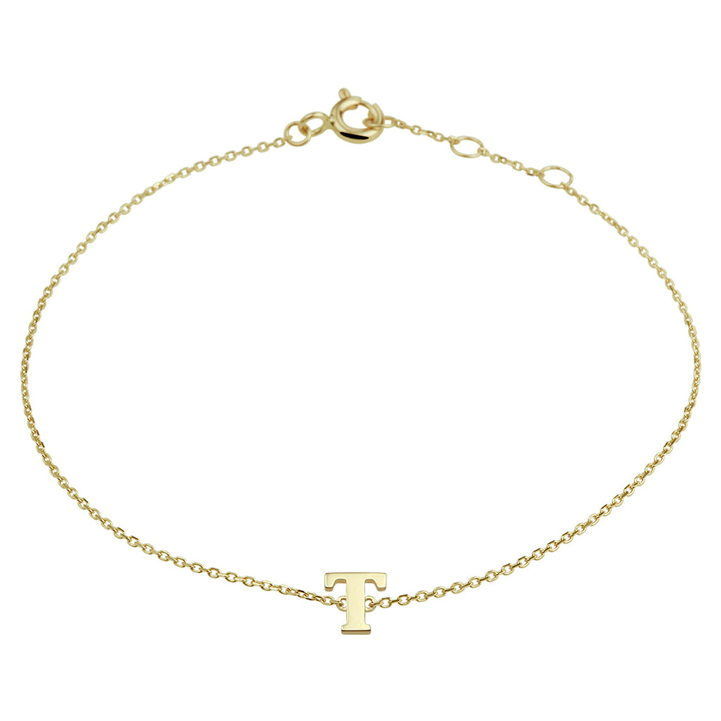 Armband letter 16,5 - 17,5 - 18,5 cm 14k geelgoud