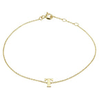 Armband letter 16,5 - 17,5 - 18,5 cm 14k geelgoud