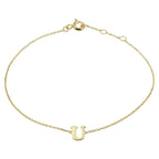 Armband letter 16,5 - 17,5 - 18,5 cm 14k geelgoud