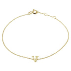 Armband letter 16,5 - 17,5 - 18,5 cm 14k geelgoud