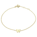 Armband letter 16,5 - 17,5 - 18,5 cm 14k geelgoud