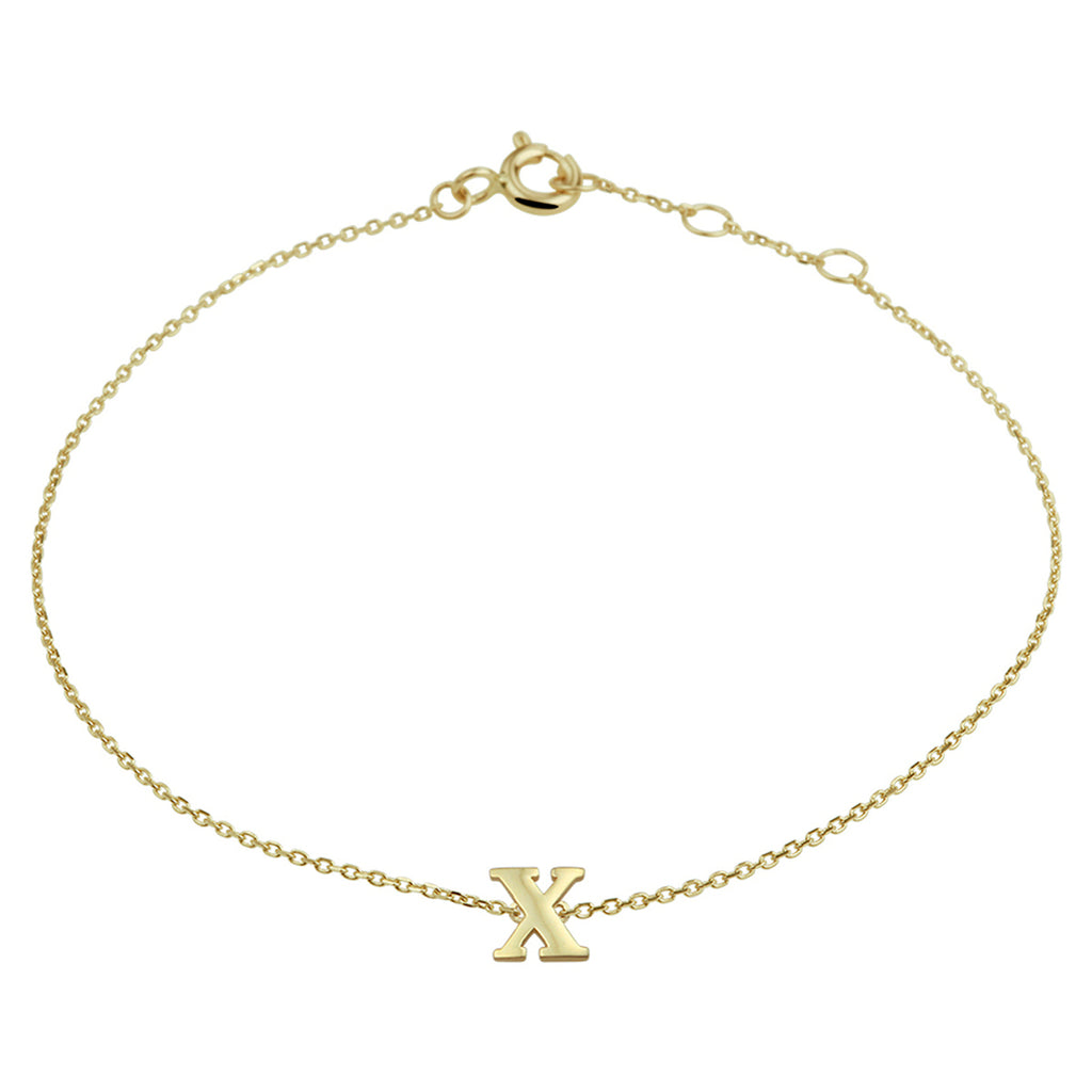 Armband letter 16,5 - 17,5 - 18,5 cm 14k geelgoud