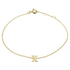 Armband letter 16,5 - 17,5 - 18,5 cm 14k geelgoud