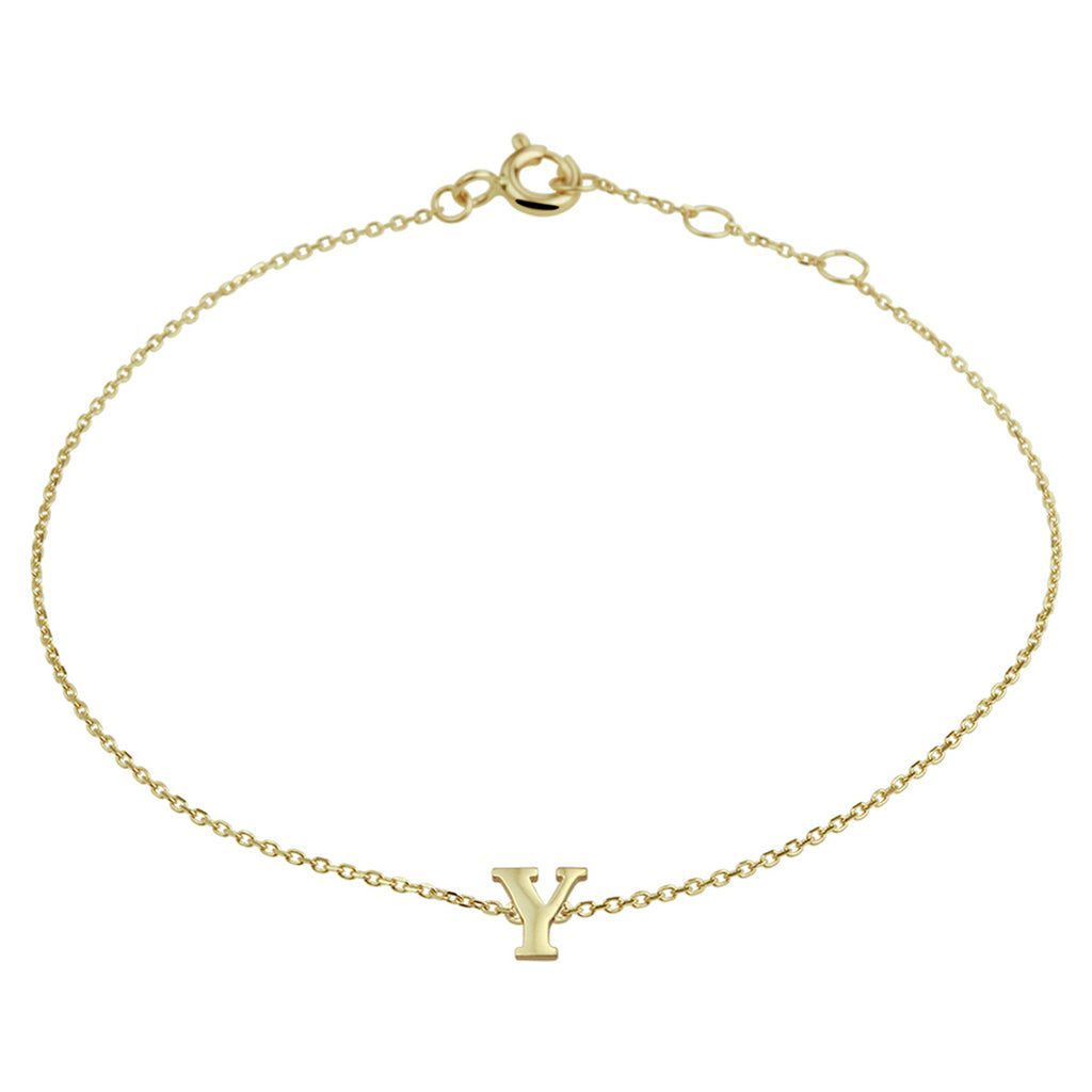 Armband letter 16,5 - 17,5 - 18,5 cm 14k geelgoud