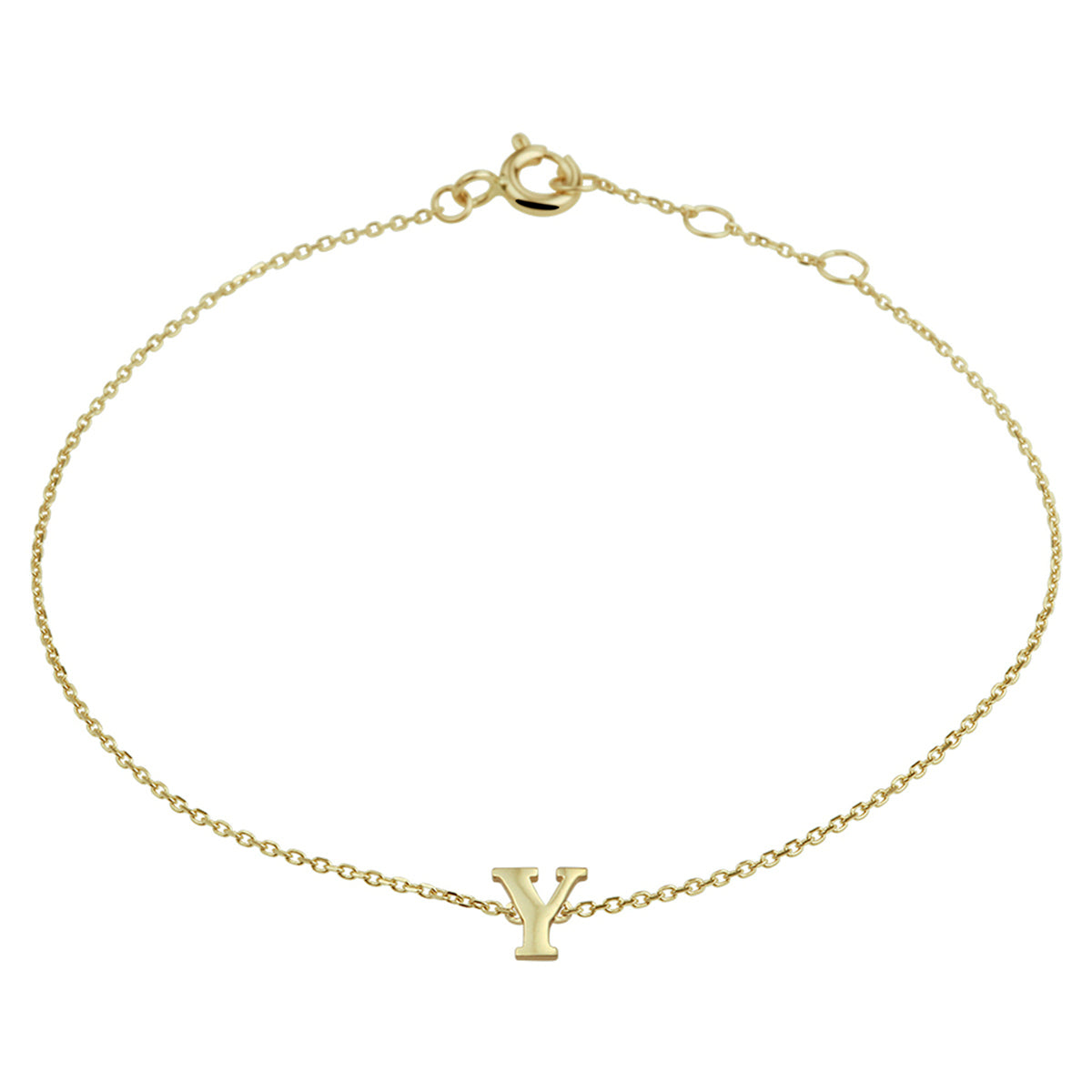 Armband letter 16,5 - 17,5 - 18,5 cm 14k geelgoud