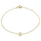 Armband letter 16,5 - 17,5 - 18,5 cm 14k geelgoud