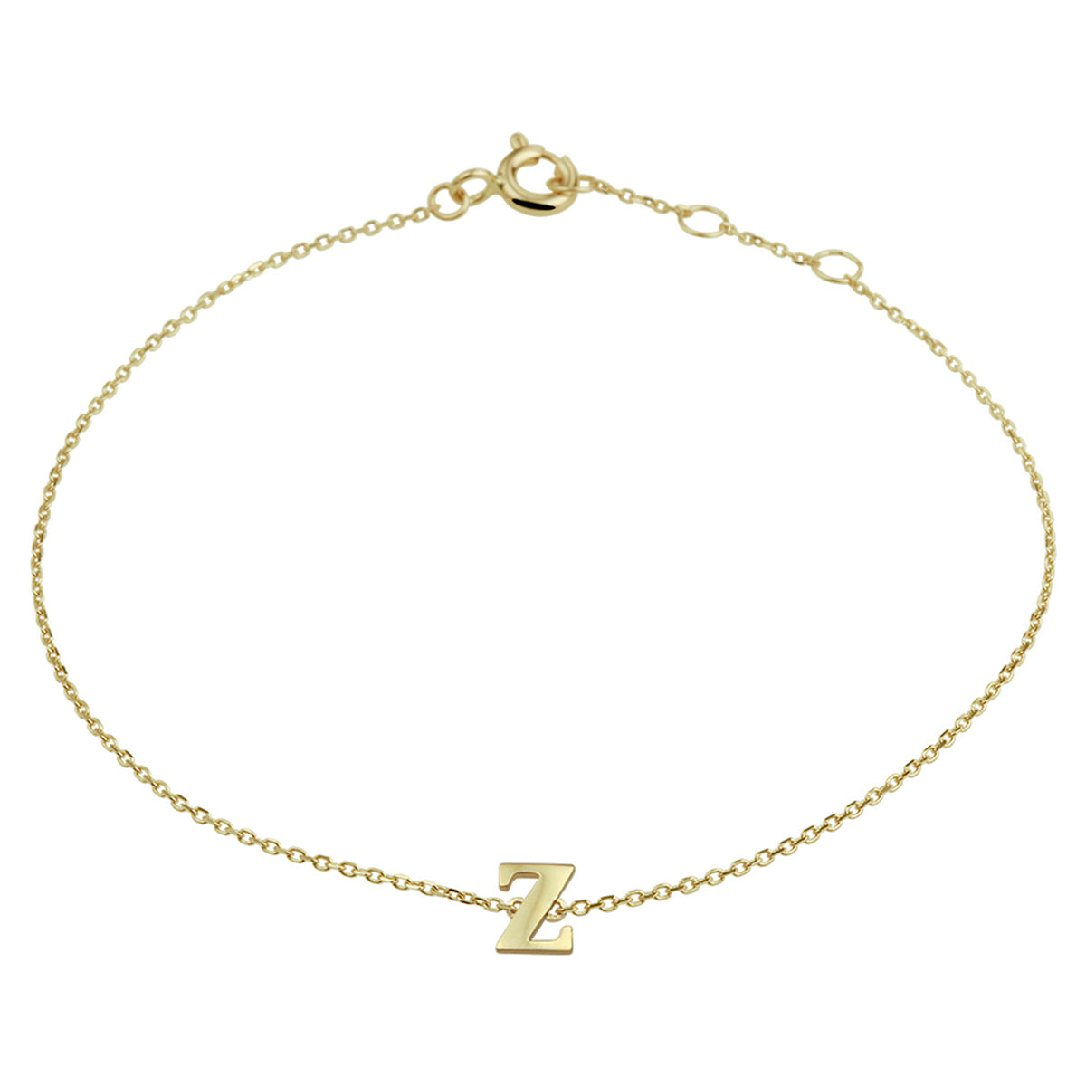 Armband letter 16,5 - 17,5 - 18,5 cm 14k geelgoud