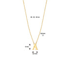 Collier letter 40 - 42 - 44 cm 14k geelgoud