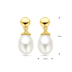 Oorhangers parel 14k geelgoud