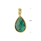 Hanger groen kwarts 14k geelgoud