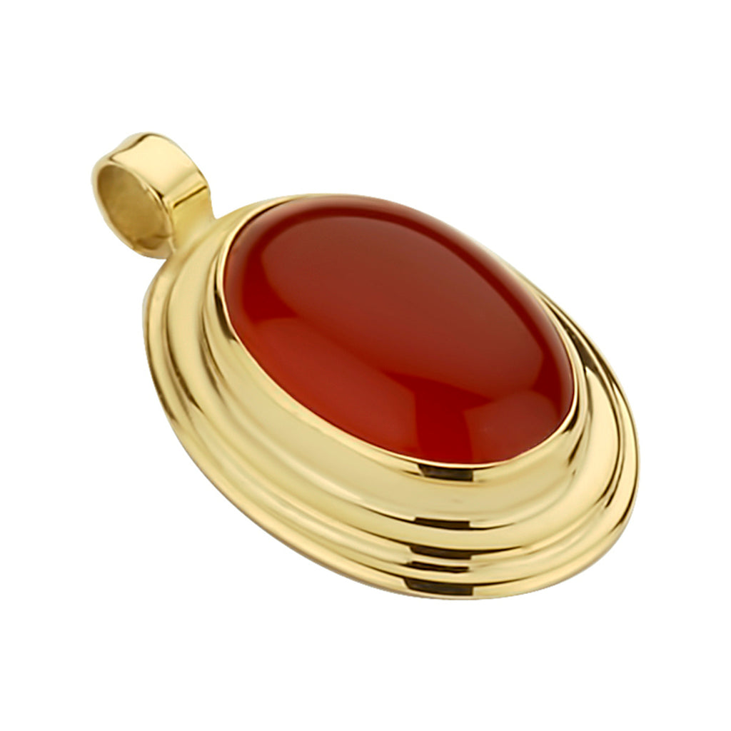 Hanger carneool 14k geelgoud