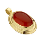 Hanger carneool 14k geelgoud
