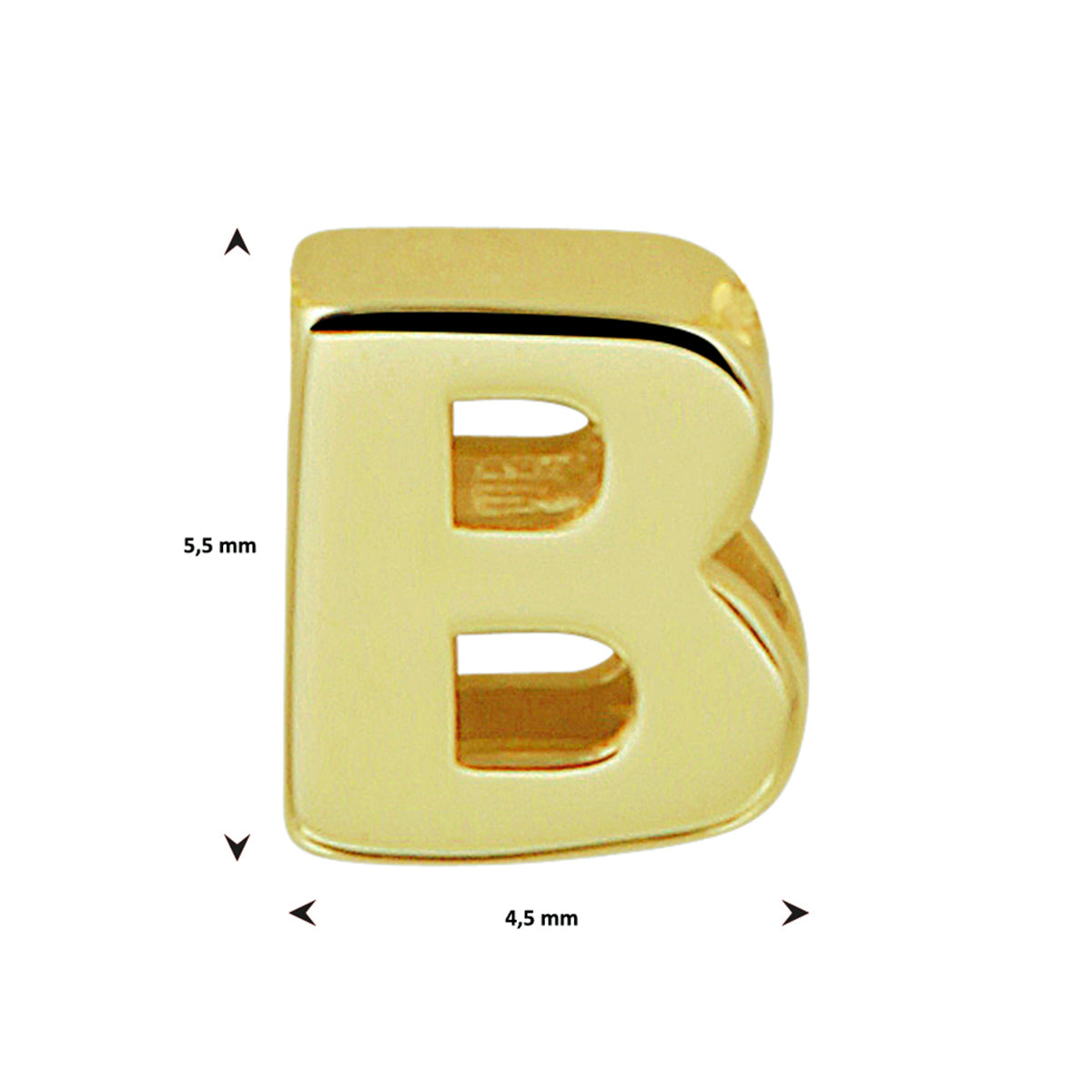 Hanger letter 14k geelgoud