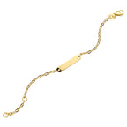 Graveerarmband plaat 4,0 mm 11 - 13 cm 14k geelgoud