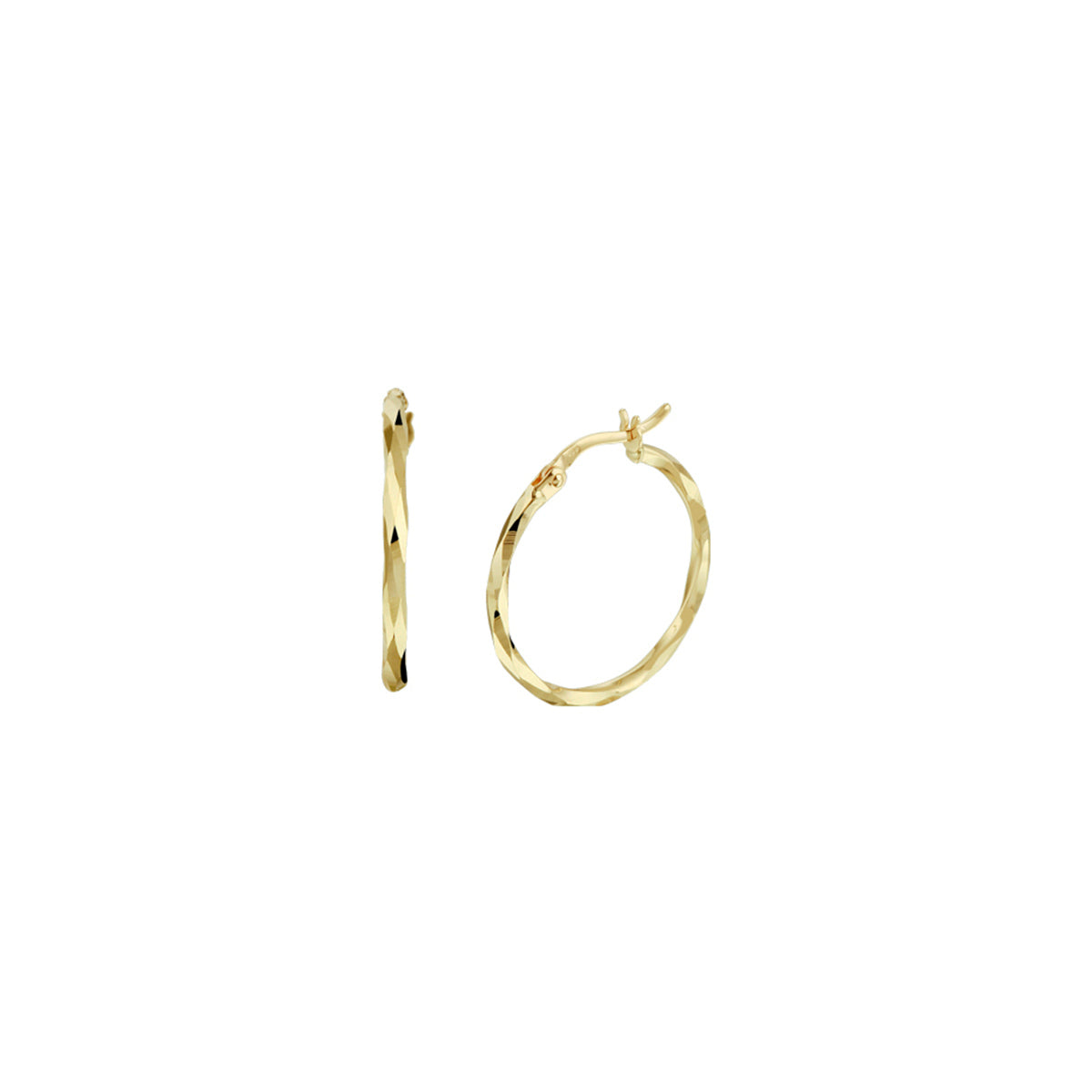 Oorringen gediamanteerd 1,8 mm 14k geelgoud