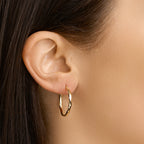 Oorringen gediamanteerd 2,5 mm 14k geelgoud